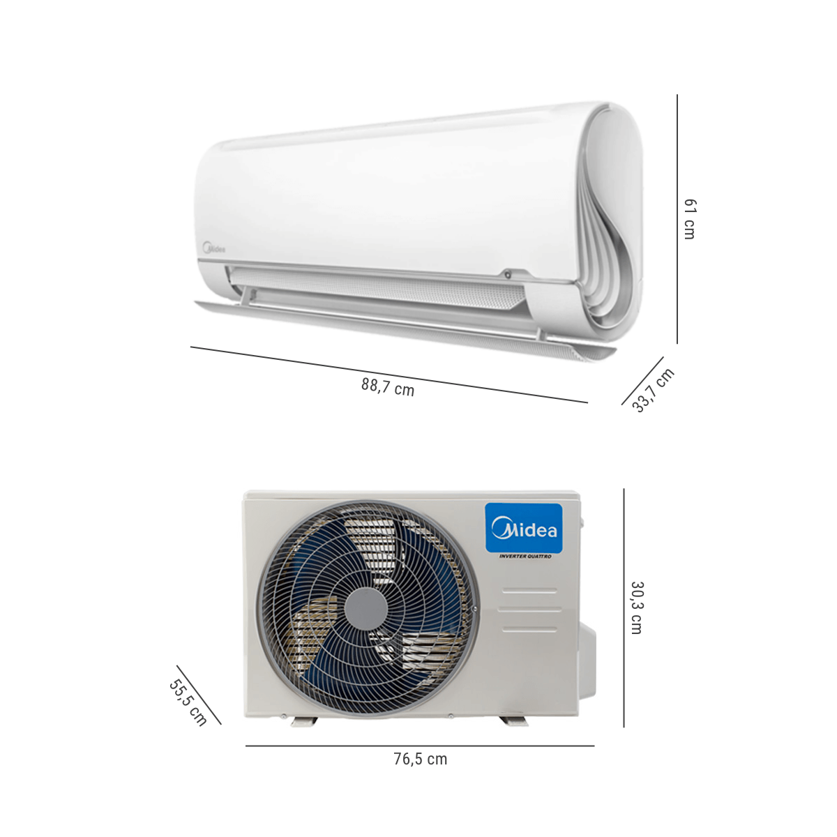 Aire Acondicionado Split Inverter 12000 Btu R32 Coil De Cobre