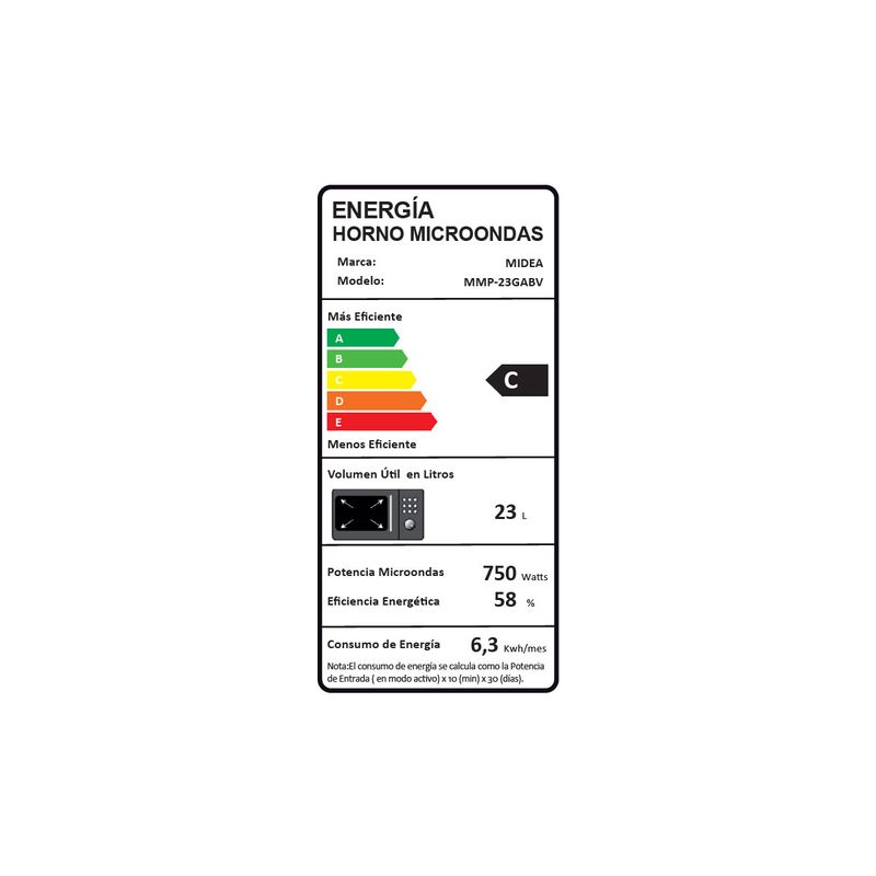 Horno microondas digital 23 litros silver