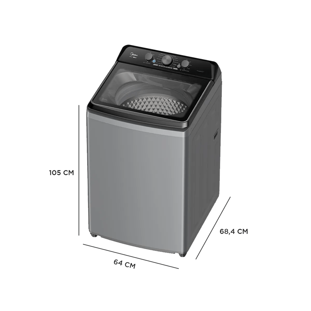 Lavadora Carga Superior Automática Gris 21KG
