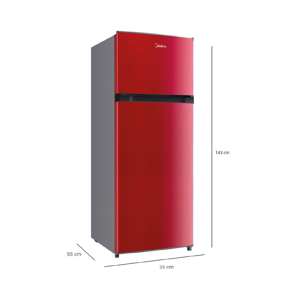 Refrigerador Top Freezer Frío Directo Rojo 207 lts
