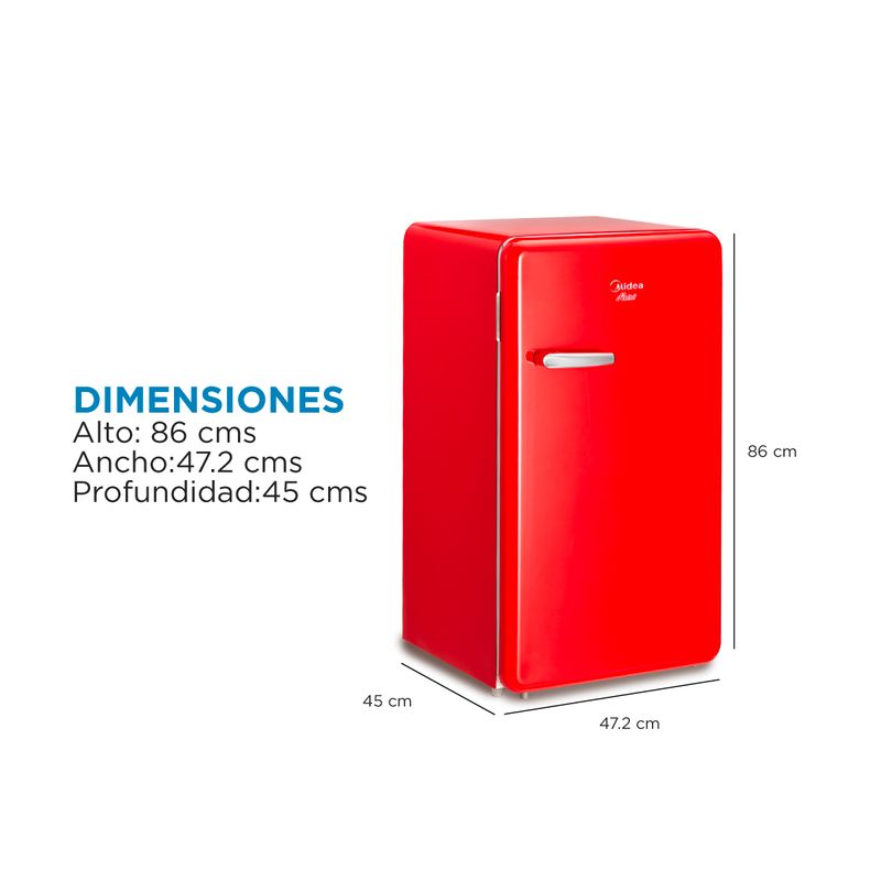 Refrigerador Minibar Frio Directo Rojo 93 lts