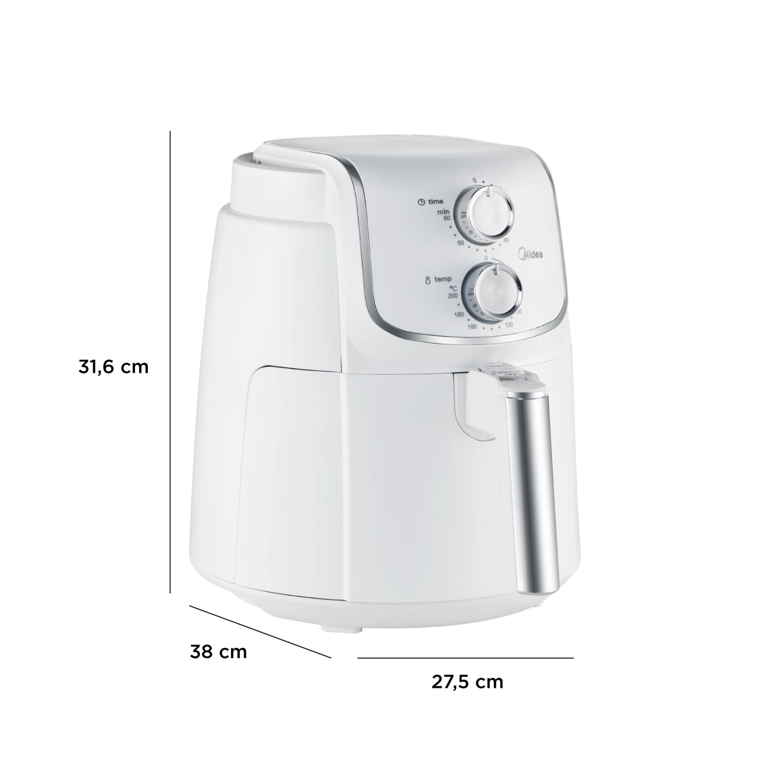 Freidora De Aire Midea Mf-tn35a2 Color Blanco