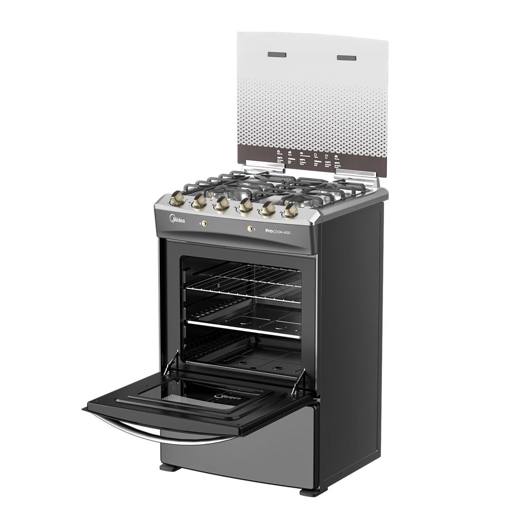 Cocina a Gas 4 Quemadores Carbon Grey MCG-4QPI24NSCG