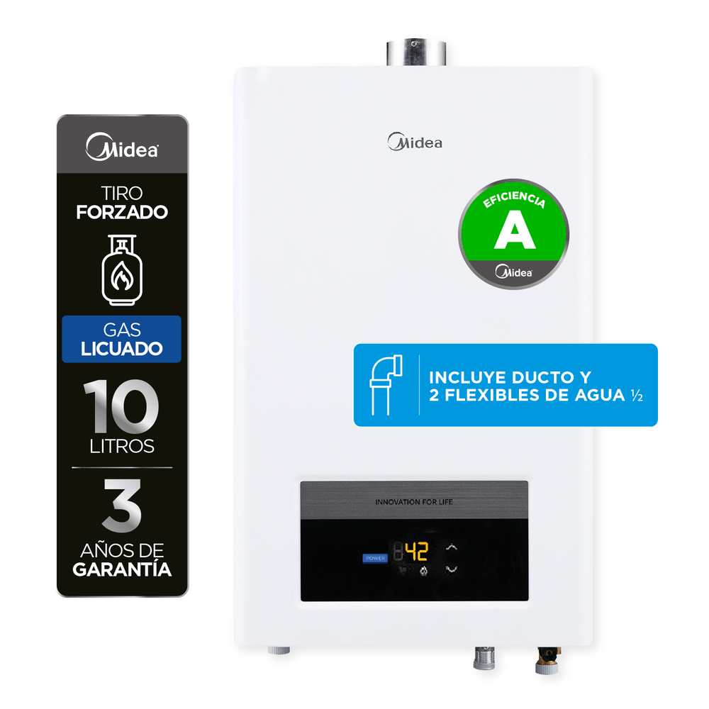 Calefont 10 Litros Tiro Forzado Gas Licuado