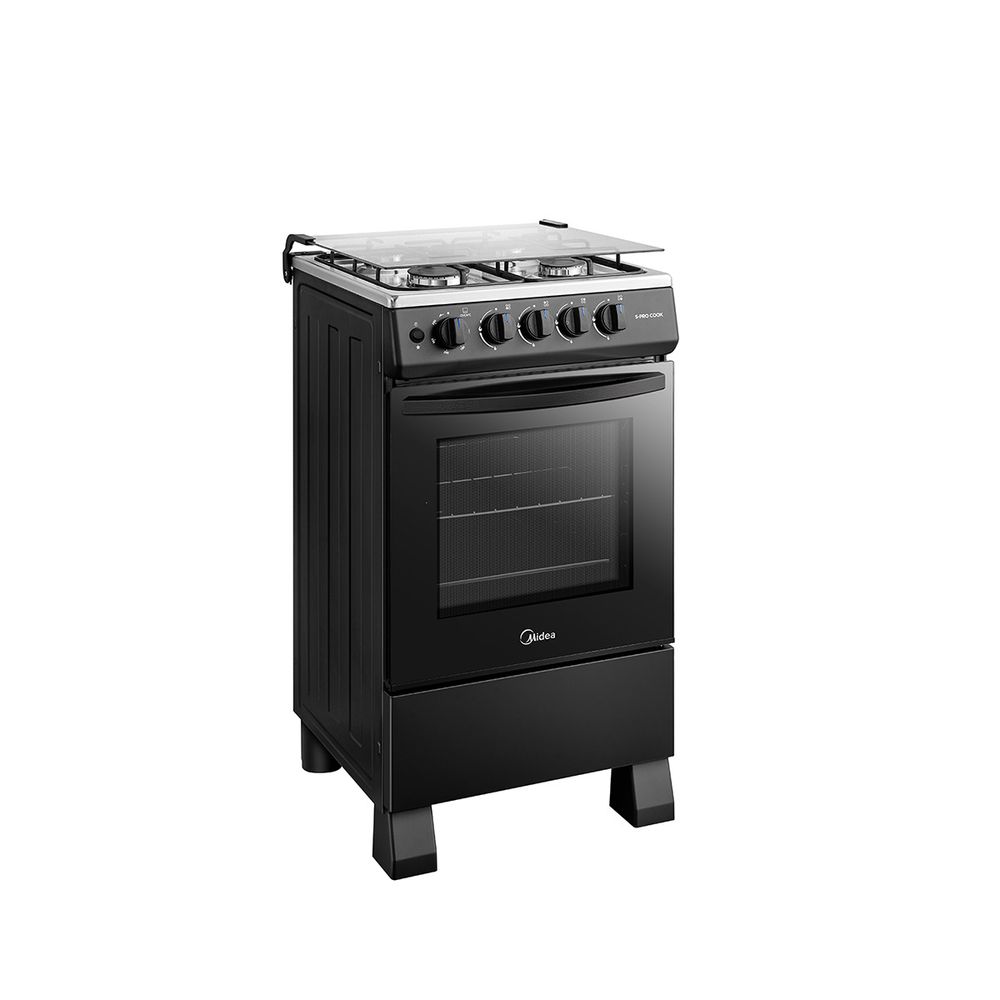Cocina a Gas 4 Quemadores 20inch Negro