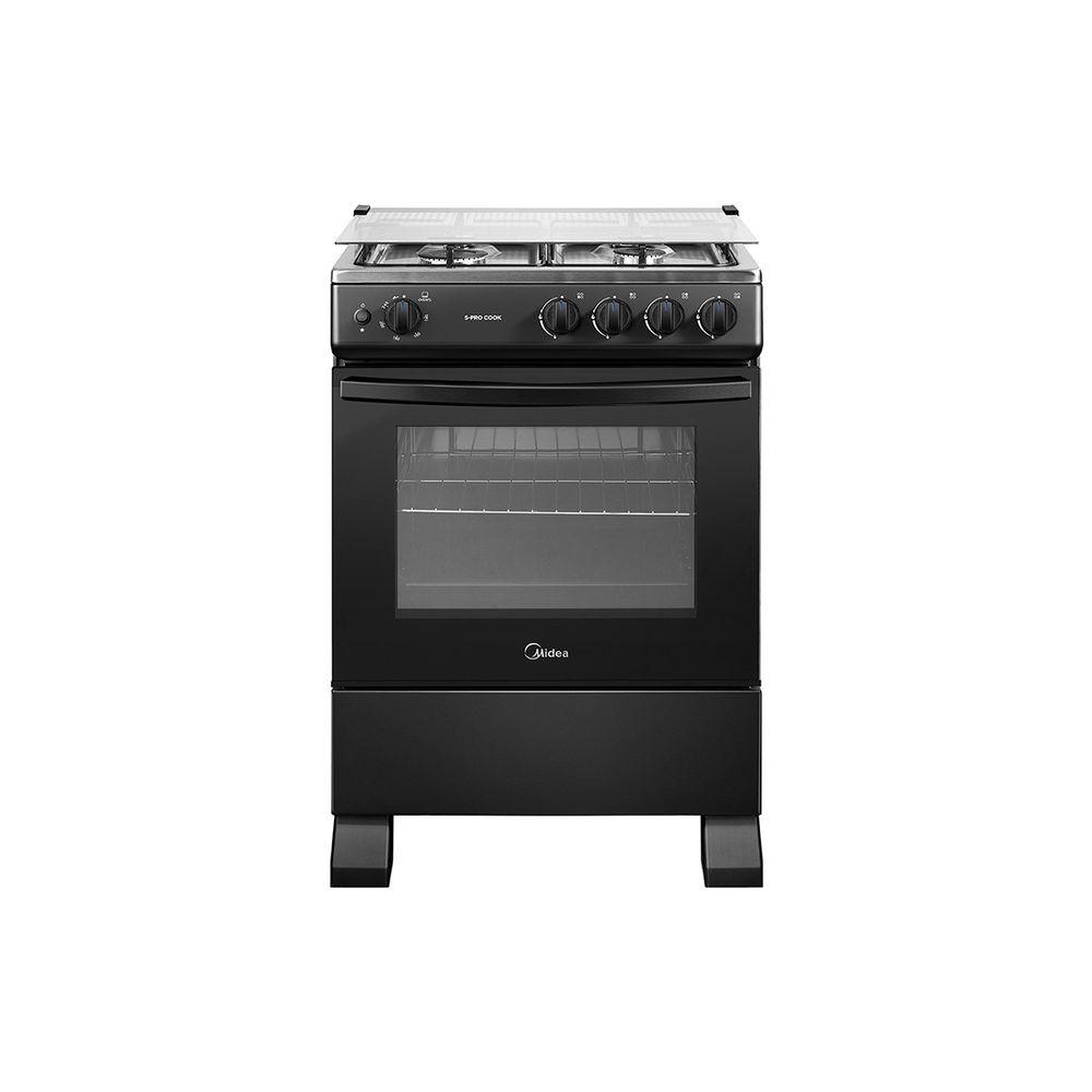 Cocina a Gas 4 Quemadores 24inch Negra